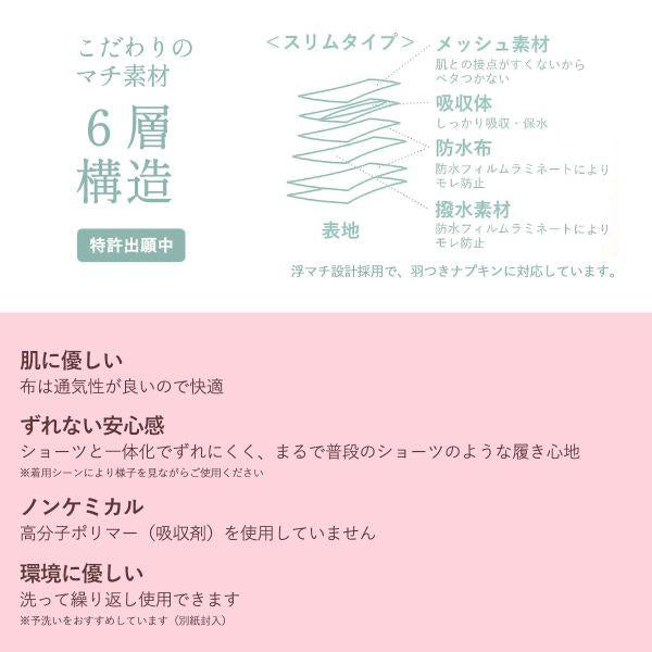 【サラッフィープラス】吸水ショーツ　ふつう丈　Mサイズ